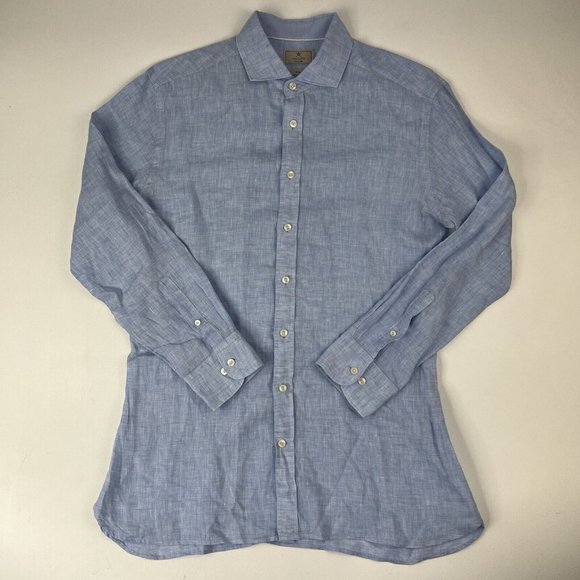 Hackett Light Blue Casual Button Down Shirt - Picture 1 of 7